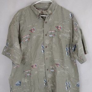Bit and Bridle Men's Button Up Short Sleeve Shirt